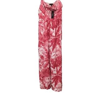 Lulus Pink floral jumpsuit XL New